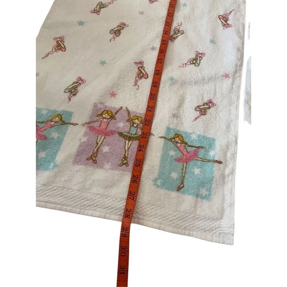 Lot Of 2 Cambridge Ballerina Towels Girls Kids Hand Towel Wash Cloth Home Decor